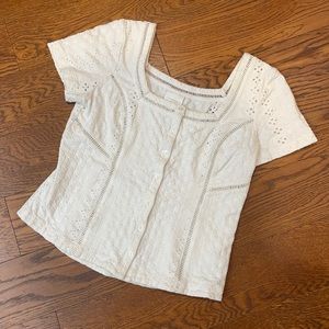 Anthropologie Eyelet Top